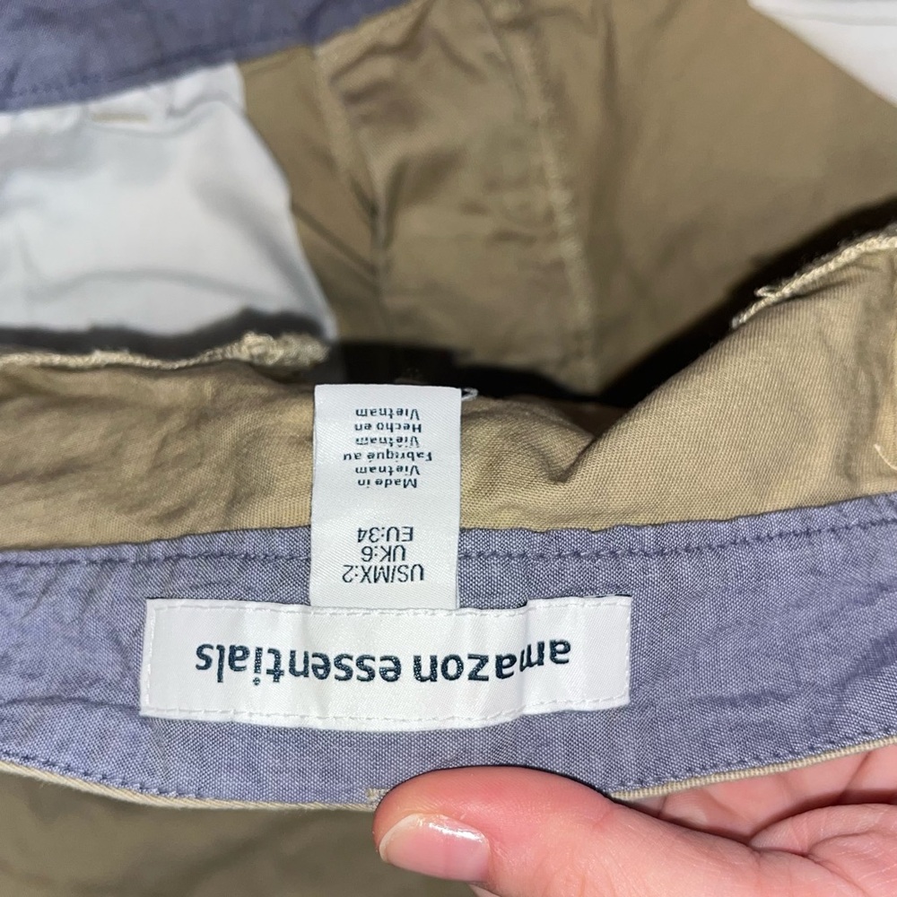 Amazon Essentials Tan and Gray Shorts